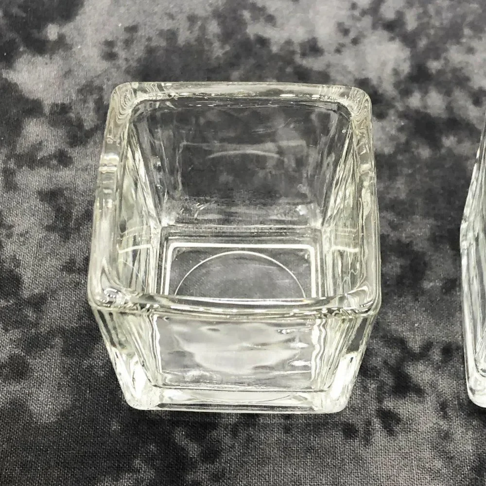 🔮 5/$25‎ Vintage Glass Square Candle/Matchstick Holders